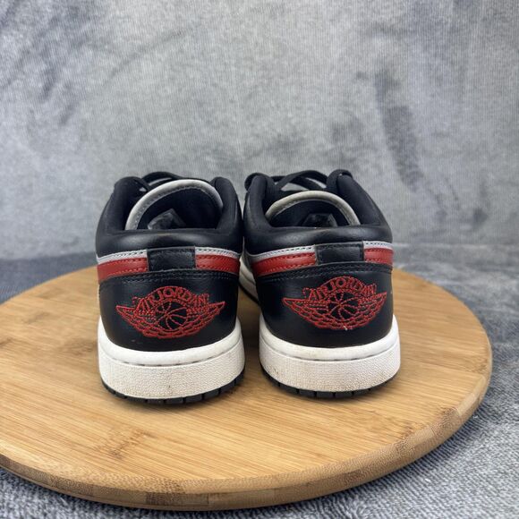 Nike Air Jordan 1 Low Shoes Womens Size 7 Light Smoke Grey Black Red DC0774-062 - Picture 4 of 10